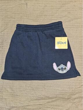 Disney Stitch Girls Fleece Skort - Size Small (6/6x) - BNWT